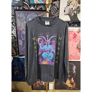 Rare Modern Marilyn Manson Double Sided Long Sleeve Band Tee Reprint Size XL